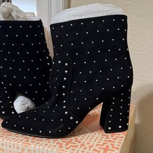 Giani Bini Black Studded Ankle Booties